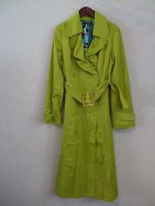 shoop fluorescence yellow green trench coat (USED)32213)