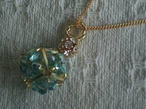 * hand made .. sphere use perfume bin pendant mirror blue green new goods *