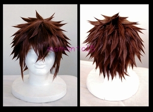  tea Brown heat-resisting wig Hakuoki wistaria . flat .(. equipment ) costume play clothes set settled wistaria . flat . cosplay 