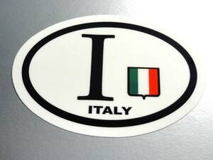 Z0D2●ビークルID/イタリア国識別ステッカー sizeM●国旗 ヨーロッパ おしゃれ イタリア車 グッズ 耐水シール EU