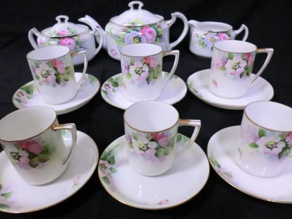 美品!オールドノリタケ花柄カップ&ソーサー&他9点セット