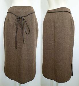  Olive des Olive ^ light brown group tsi-do belt attaching knees height skirt /103