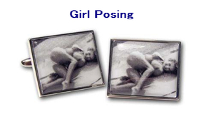 * запонки кнопка MAG MOUCH CUE0387 Vintage Girl Posing античный . Touch .GOO!... как Marilyn Monroe **(-_-;)