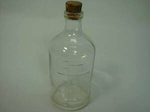 瓶■古い薬瓶 薬瓶 コルク蓋 ガラス 小瓶 小壷 18 レトロ 時代物 古民具■