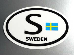 Z0D2●ビークルID/スウェーデン ステッカー Sサイズ 6.5x9cm●Sweden Flag sticker decal カーステッカー 北欧 国旗_Wc EU