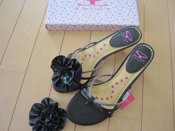 SAVOY☆お花モチーフがかわいい2wayサンダル♪24.5cm☆新品