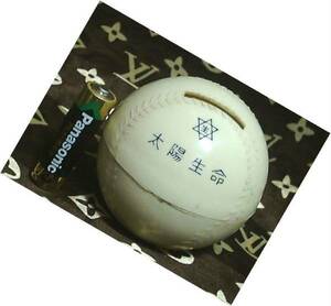 太陽生命　貯金箱　◆　昭和　レトロ　野球　ボール　貯金箱　検索　企業物　非売品　のベルティ　ベースボール　1960年代　1970年代