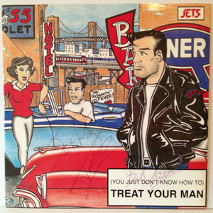 JETS サイン入り 7ep TREAT YOUR MAN ネオロカビリー