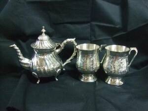  world. miscellaneous goods India silver plating teapot set free shipping [Pza]