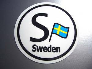 Z0F●ビークルID/スウェーデン国識別ステッカー●円形 Sweden Flag sticker decal 国旗_スーツケースや車に☆ヨーロッパ 北欧 グッズ EU