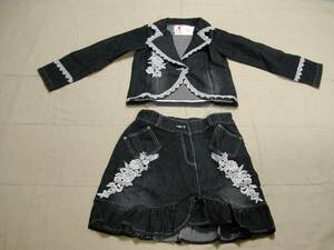 ■新品:Ｂａｂｙ Ｓｔｙｌｅデニムスーツ160サイズ　　　 DmV82