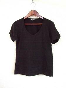 COMME CA DU MODE黒VネックTシャツ（USED）82512