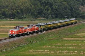 鉄道 デジ 写真 画像 DD51重連 山陰本線　サロンカーなにわ　お召列車試運転　16