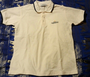  price cut!shangri,Lasseb island limited goods polo-shirt with short sleeves cream color 