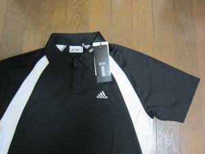 ☆新品　adidas　半袖ポロ　ブラック　Ｍ　LEANER FIT☆