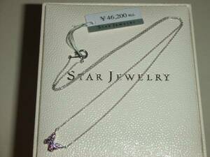  Star Jewelry *K18WG* butterfly * necklace * new goods unused 