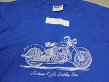 9734B パンヘッド Tシャツ Mサイズ青 アンテ-クサイクル製_画像2