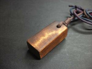 Art hand Auction Tochigi Chijimi wood lacquer block pendant, Handmade, Accessories (for women), necklace, pendant, choker