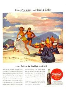 ●051F　1952年のレトロ広告　コカコーラ　Coca-Cola　Coke