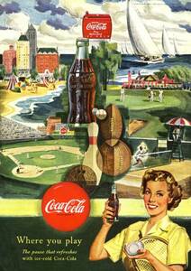 ●115F　1950年のレトロ広告　コカコーラ　Coca-Cola　Coke