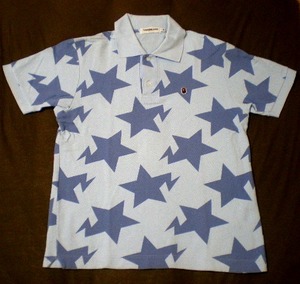 * beautiful goods *APE Star polo-shirt M light blue 