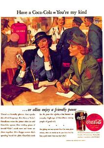 ●112F　1945年のレトロ広告　コカコーラ　Coca-Cola　Coke