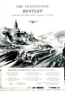 *1953 year. automobile advertisement Bentley BENTLEY