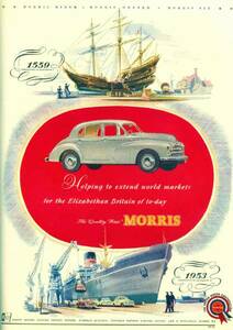 *1953 year. automobile advertisement Morris MORRIS