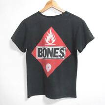 レア 1980s ヴィンテージ POWELL PERALTA BONES プリントTシャツ S程度 ブラック USA アメリカ 古着 パウエル スケーター オリジナル_画像1