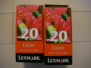  original Lexmark 20 color 2 box set new goods unopened postage 350 jpy ③