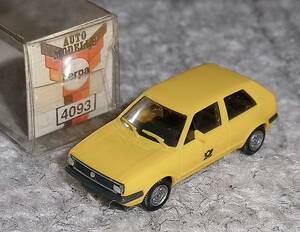 ドイチェPOST 1/87 VW GOLF イエロー 初代 ゴルフI 17型 DHL