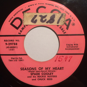 US Orig SPADE COOLEY 7inch SEASONS OF MY HEART ロカビリー