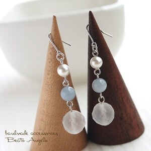 +angelo+ natural stone snow crystal . dark red . light. earrings (p-071)S white pearl titanium resin earrings 