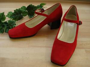 #BODY DRESSING body dressing # suede square tu pumps red red 22cm
