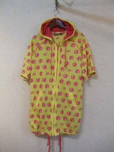 babyShoop yellow color × pink print 5 minute sleeve tunic Parker 62415