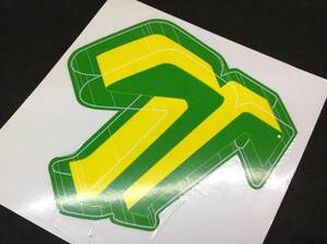 TECHNINE テックナイン 【DIECUT T LOGO STICKER】 黄/緑 ステッカー （郵便送料込み）