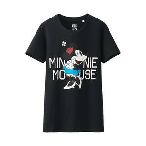 残少★ ディズニー ユニクロ コラボ Tシャツ Sサイズ 黒 ミニー マウス TDL かわいい 新品