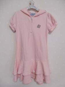 # Pom Ponette # pretty short sleeves parka One-piece 110cm pink 