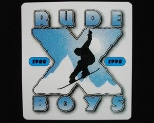 RUDE BOYS（ルードボーイズ）★バンフ/カナダ★12×13cm★ステッカー★