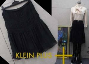 *..... car - ring flair skirt / black M[KLEIN PLUS]