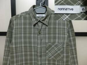 ノンネイティブ デザイン チェック柄 ネルシャツ / nonnative