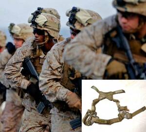 実物 米軍放出品 米海兵隊 USMC コヨーテチンストラップ フリッツ ライトヘルメット ヘルメットM・L用 自衛隊 88式鉄帽