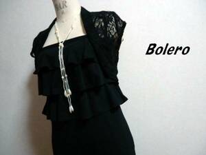 &#9884; Bolero ショート丈ボレロ【総レース・ブラック】未使用品