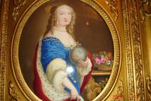 19世紀中期の作・エマイユ額「ルイ１４世王妃マリー・テレーズ」_画像1