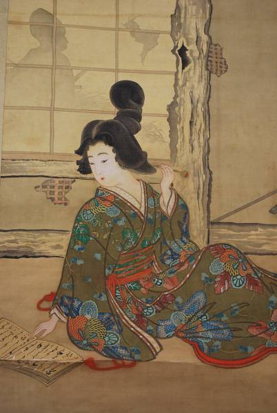 [Аутентичная работа] //Исияма/Красивая живопись/Хотэй-я, подвесной свиток A-791, рисование, Японская живопись, человек, Бодхисаттва