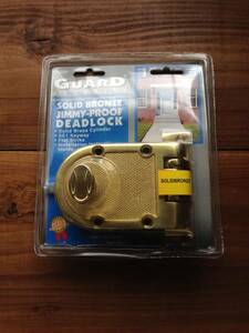 数量限定　アメリカ　ドア　鍵　デッドロック　真鍮　ドアロック　ガード　セキュリティー/