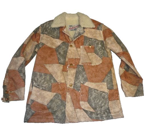 ☆【美品】Lee プリントパッチワーク柄 ボア カバーオール☆ Lee 70s パッチワーク カバーオール ピンク 裏ボア仕様 リー