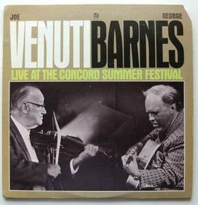◆ JOE VENUTI - GEORGE BARNES / Live At Concord Summer Festival ◆ Concord Jazz CJ-30 ◆ B