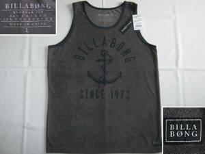 * new goods BILLABONG Billabong tank top L charcoal gray .. grey pie ru ground towel ground product number AE011-Z27 running men's surfing *