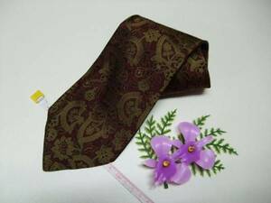 (^v^) superior article / Ungaro /ungaro/ necktie / purple / tea color / pattern entering /.